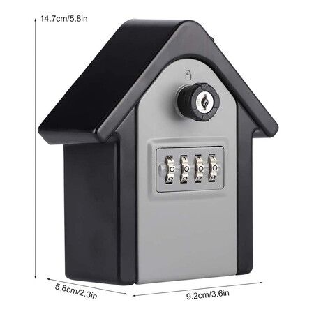 Key Lock Box, Made Of Zinc Alloy 4 Digit Password Key Key Storage Box