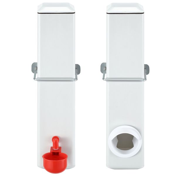 Chicken Bird Feeder Water Dispenser Automatic Waterer Poultry Food Drinker Auto Chook Chick Duck Drinking Cup 4L Plastic