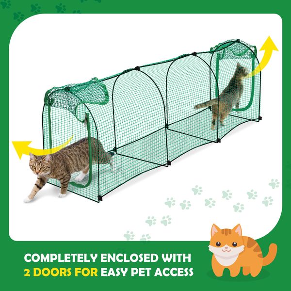 Cat Tunnel Enclosure Bird Cage Net Pet Netting Rabbit Parrot Bunny Chicken Indoor Outdoor Fence Poultry Mesh Kitten Fencing Portable