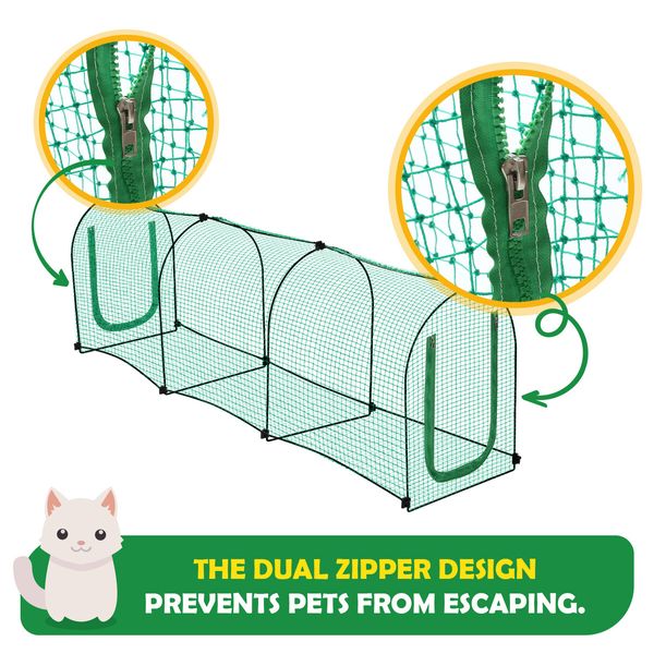 Cat Tunnel Enclosure Bird Cage Net Pet Netting Rabbit Parrot Bunny Chicken Indoor Outdoor Fence Poultry Mesh Kitten Fencing Portable