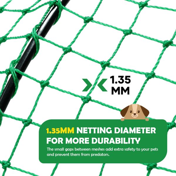 Cat Tunnel Enclosure Bird Cage Net Pet Netting Rabbit Parrot Bunny Chicken Indoor Outdoor Fence Poultry Mesh Kitten Fencing Portable