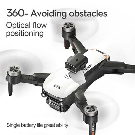 S2S Mini Drone 6k Profesional HD Camera Flighting 25min Obstacle Avoidance Brushless Foldable Plane RC Drone Extra Long Range Kid Toy Dual battery