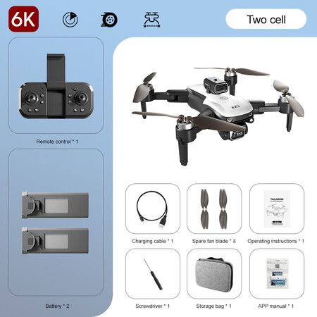 S2S Mini Drone 6k Profesional HD Camera Flighting 25min Obstacle Avoidance Brushless Foldable Plane RC Drone Extra Long Range Kid Toy Dual battery