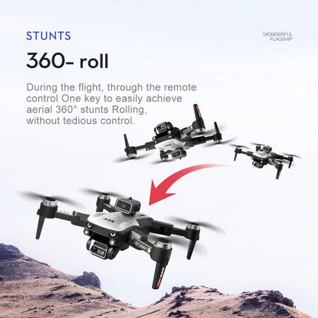 S2S Mini Drone 6k Profesional HD Camera Flighting 25min Obstacle Avoidance Brushless Foldable Plane RC Drone Extra Long Range Kid Toy Dual battery