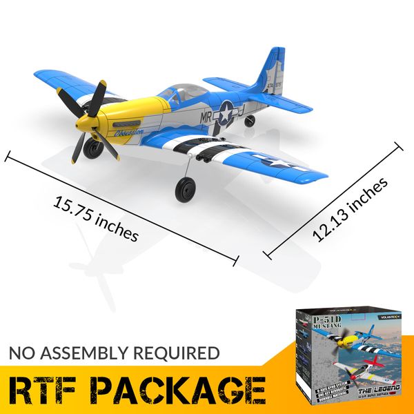 2024 NEW Series RC Plane for Adults and Kids, 4 Channel Hobby Remote Control Airplane P51 Mustang Fighter with 6-Gyro System for Beginners Learning to Fly