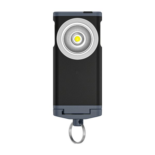 Mini Flashlight Keychain 500 Lumens Rechargeable Pocket Flashlight Magnetic Hat Clip for Travel,Walking,Hiking-Black