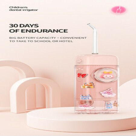 Kid Oral Irrigator Portable Cordless Dental Flosser Teeth Cleaning Oral Care Dental Water Jet Rechargeable Water Flosser?pink?