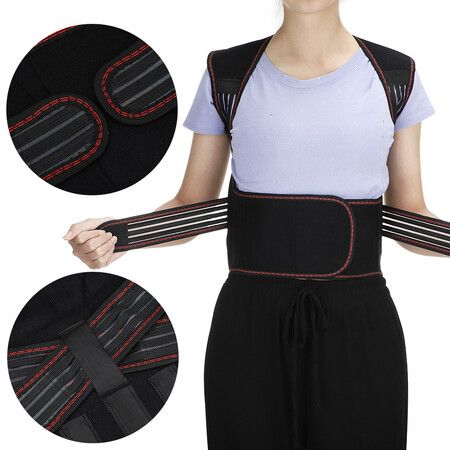 M Size Tourmaline Self-Heating Back Support 108pcs Magnets Therapy Spine Back Shoulder Lumbar Posture Corrector Vest Pain Relief Brace