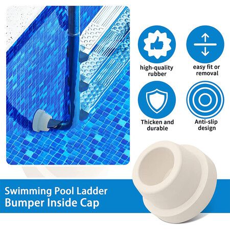 Outside Pool Ladder Bumpers for Inground Pool, Fit 1.9 INCH Standard Swimming Pool Ladder Tubing 2Pack