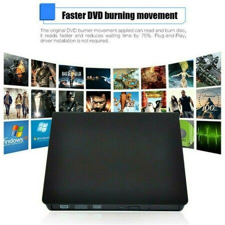 Ultra Slim External USB 3.0 CD/DVD-RW Writer Burner Player for Macbook Pro Air Imac or Other PC/Laptop