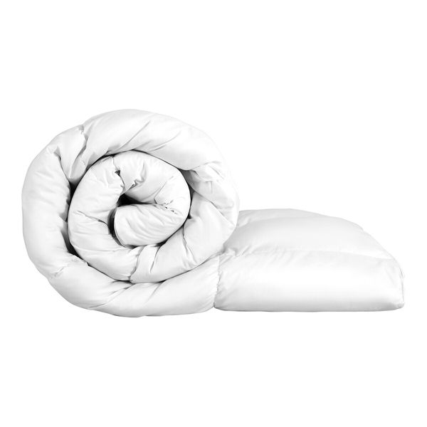 Bedding Duvet Quilt Duck Feather Down Winter Bed Comforter Queen Size Breathable Lightweight 500GSM Cotton Cover White 210x210cm