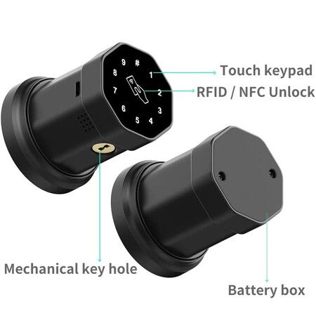 Intelligent Keyless Fingerprint Lock, Tuya Bluetooth Touchscreen Digital Door Lock, Easy Installation, Ideal for Hotels and Offices, Apartments, Homes