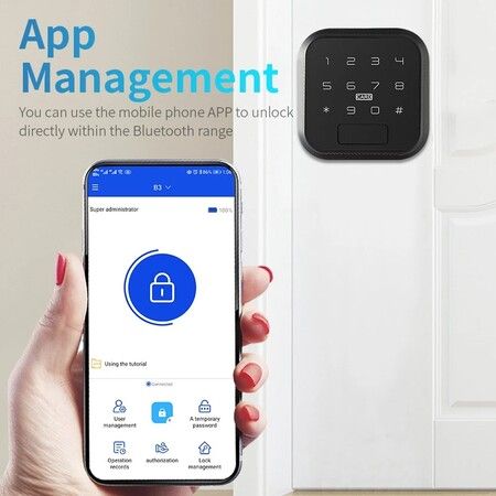 Tuya WIFI Smart Biometric Fingerprint Lock Electronic Door Lock Smart Life APP Remote Unlock Keyless USB Emergency Charge