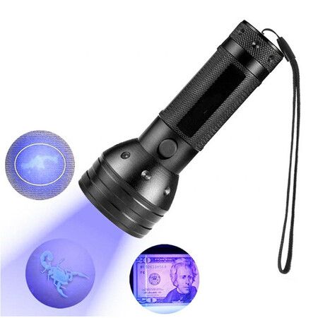 UV Flashlight Black Light, 51 LED 395 nM Ultraviolet Blacklight Detector for Dog Urine, Pet Stains and Bed Bug