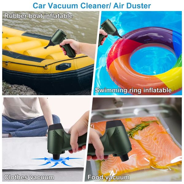 Car Vacuum Cleaner 3in1 Cordless Handheld Vacuum Pump Home Portable Wireless Powerful Strong Suction