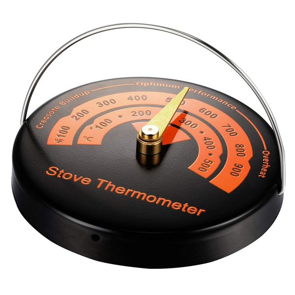 Magnetic Stove Thermometer Wood Burner Top Thermometer for Avoiding Stove Fan Damaged by Overheating