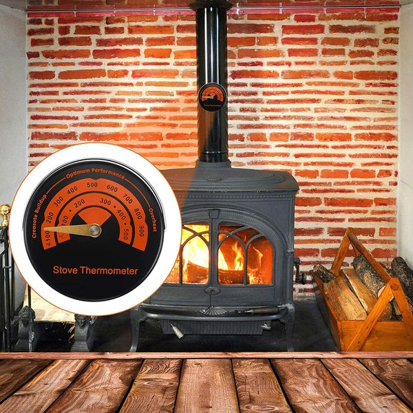 Magnetic Stove Thermometer Wood Burner Top Thermometer for Avoiding Stove Fan Damaged by Overheating