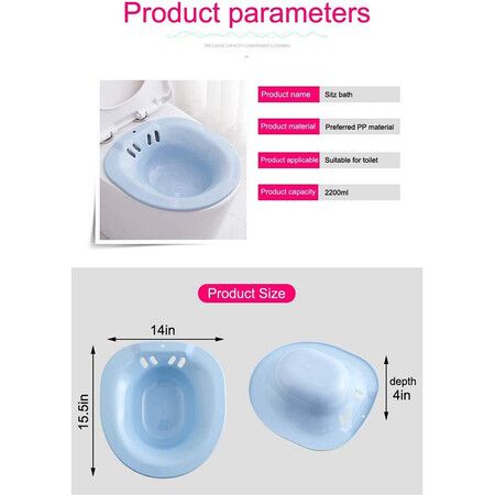 Sitz Bath Toilet SEAT-Perineal Soaking Bath for Postpartum Care, Fits All Toilets (Pink)