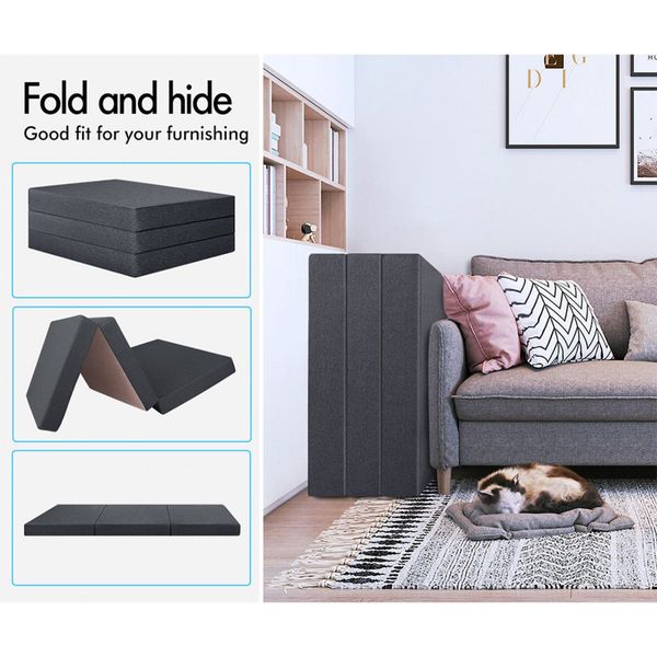 STARRY EUCALYPT Folding Mattress Foldable Fabric Sofa Lounge Chair Foam Portable Single