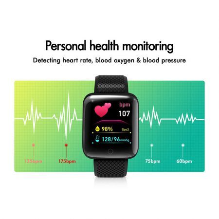 BLACK LORD Bluetooth Smart Bracelet Heart Rate Monitor Smart Watch Pedometer