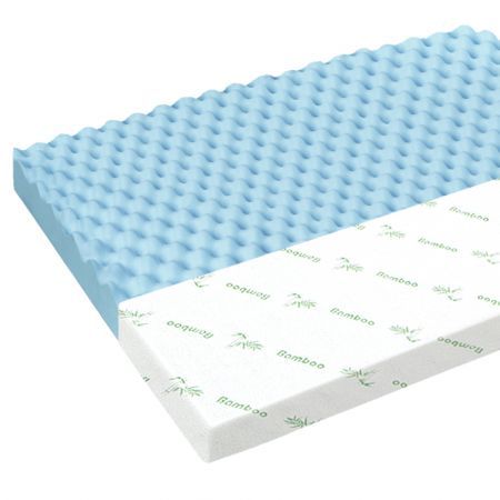 S.E. Memory Foam Mattress Topper Airflow Zone Cool Gel Bamboo Cover 5cm Single