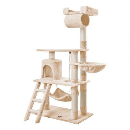 Beastie Cat Tree Scratching Post Scratcher Tower Condo House Furniture Wood 140