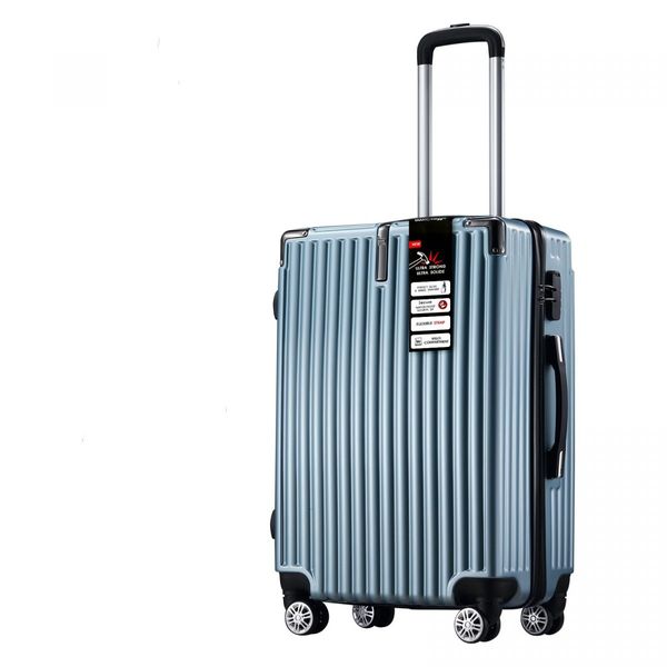 Carry On Luggage Traveler Bag Suitcase Hard Shell Case Carryon Travel Lightweight Rolling Checked with Wheels Lock Ice Blue 20 Inch