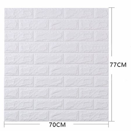 10pcs DIY 3D Wall Sticker Wallpaper Foam Soft Brick Self Adhesive Waterproof Mould Proof Room Home Living Room Bathroom Kitchen Bedding Room Decoration