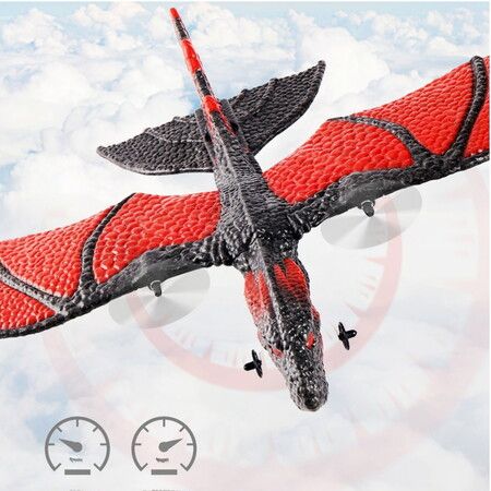 2023 Remote Control Aircraft Dinosaur Fire Dragon Pterosaur With Fixed Wing RC Gliding Animal Model EPP Foam Boy Toy Gift Dual Battery