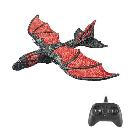 2023 Remote Control Aircraft Dinosaur Fire Dragon Pterosaur With Fixed Wing RC Gliding Animal Model EPP Foam Boy Toy Gift Dual Battery