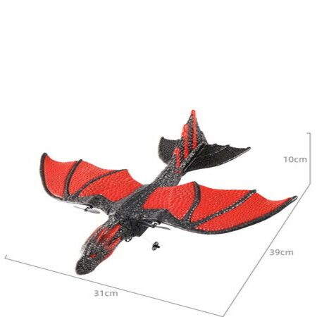 2023 Remote Control Aircraft Dinosaur Fire Dragon Pterosaur With Fixed Wing RC Gliding Animal Model EPP Foam Boy Toy Gift Dual Battery