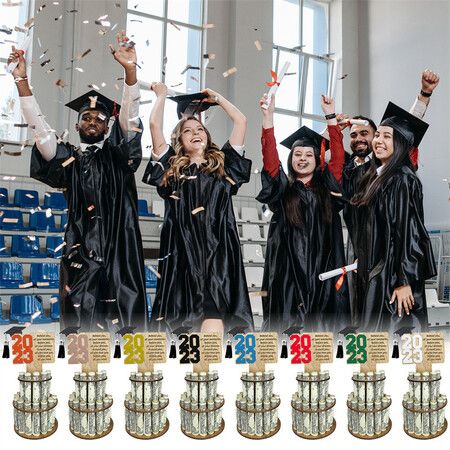 2023 Graduation Gift Moneys Holder Creatives Congrats Grad Holder Figurines Graduation Tiered Cake Miniatures Color Green