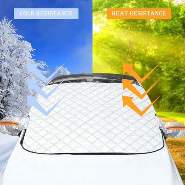 Car Windscreen Cover Winter Windshield Snow Cover Car Frost Windscreen Cover With Side Mirror Covers Thick Magnetic 160*145cm