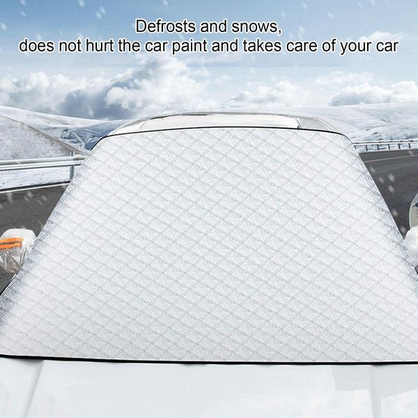 Car Windscreen Cover Winter Windshield Snow Cover Car Frost Windscreen Cover With Side Mirror Covers Thick Magnetic 160*145cm