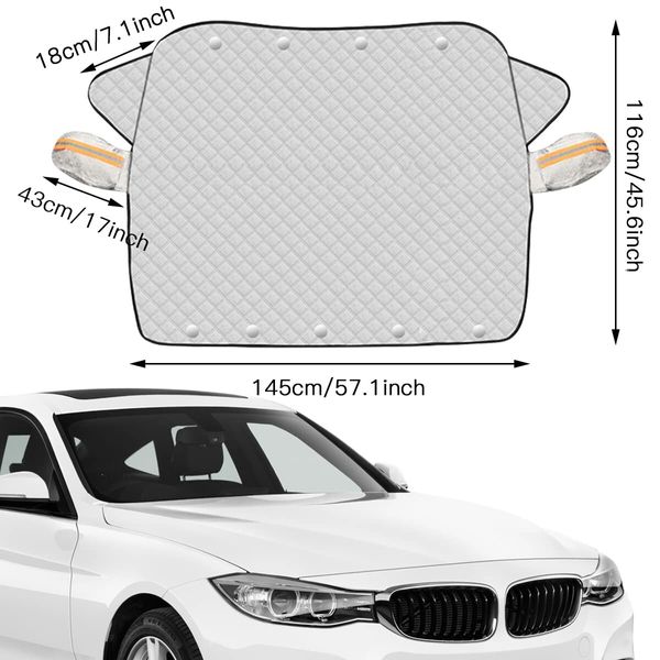 Car Windscreen Cover Winter Windshield Snow Cover Car Frost Windscreen Cover With Side Mirror Covers Thick Magnetic  145 * 116cm