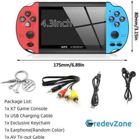 Handheld Game Console 4.3 inch Retro Handheld Games Consoles Built-in Classic Games