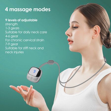 Smart Hanging Cervical Spine Massager Mini Pulse Shoulder Cervical Massage Hot Compress with Heating Cervical Neck Pulse Massage