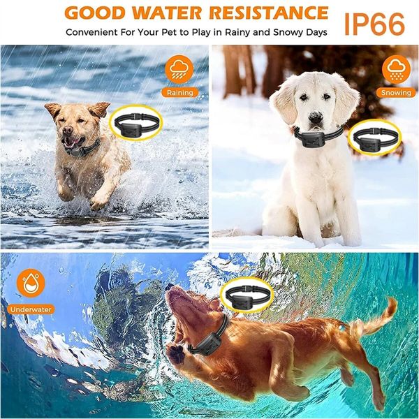 2 in 1 Pet Dog Electric Fence System Rechargeable Waterproof Receiver Adjustable Dog Training Collar Electric Fence Containment System For Two Dog