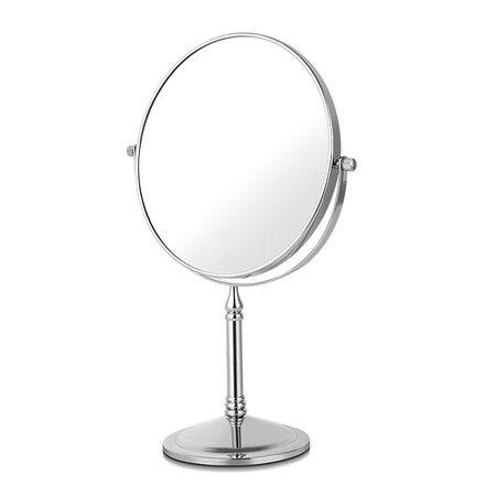 10X Megnifigation Tabletop Vanity Mirror Metal Rotating Mirror for Desk Dresser Beauty Cosmetic