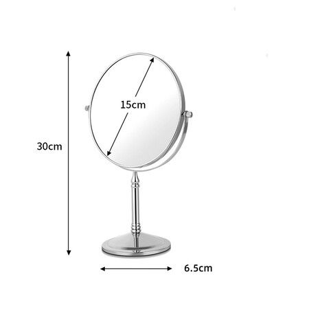 10X Megnifigation Tabletop Vanity Mirror Metal Rotating Mirror for Desk Dresser Beauty Cosmetic