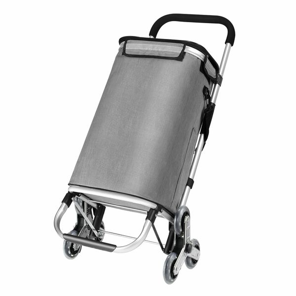 Shopping Trolley Cart Wheeled Bag Storage Trolly Foldable Grocery Market Utility Granny Stair Climbing Wheels Aluminium 45kg