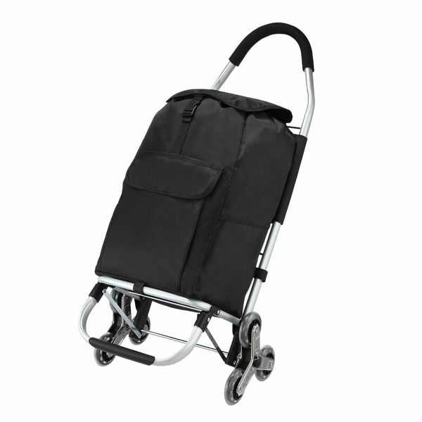 Shopping Trolley Cart Trolly Wheeled Storage Bag Grocery Market Foldable Utility Granny Stair Climbing Wheels Aluminium 45L