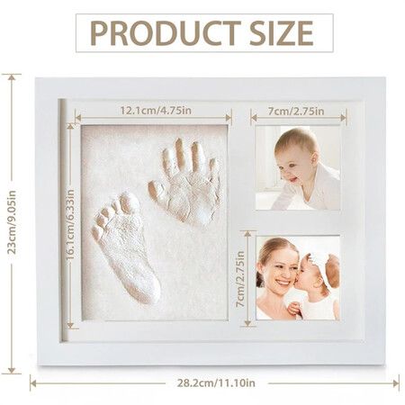 Baby Souvenirs Handprint Photo Frames  Clay Casting & Photo Memory Keepsake Frame, Baby Registry Gift & Baby Shower, Baby Boy Gift & Baby Girl Gift