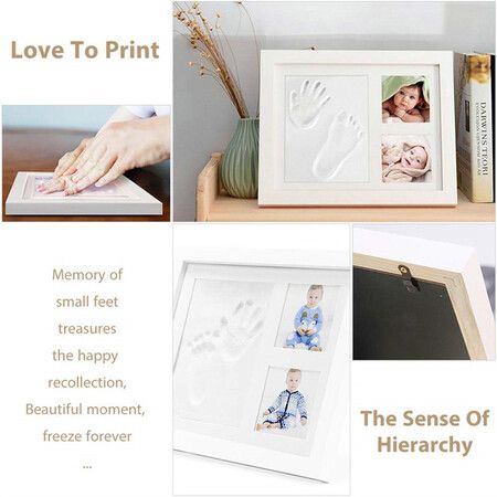 Baby Souvenirs Handprint Photo Frames  Clay Casting & Photo Memory Keepsake Frame, Baby Registry Gift & Baby Shower, Baby Boy Gift & Baby Girl Gift