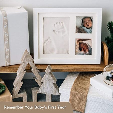 Baby Souvenirs Handprint Photo Frames  Clay Casting & Photo Memory Keepsake Frame, Baby Registry Gift & Baby Shower, Baby Boy Gift & Baby Girl Gift