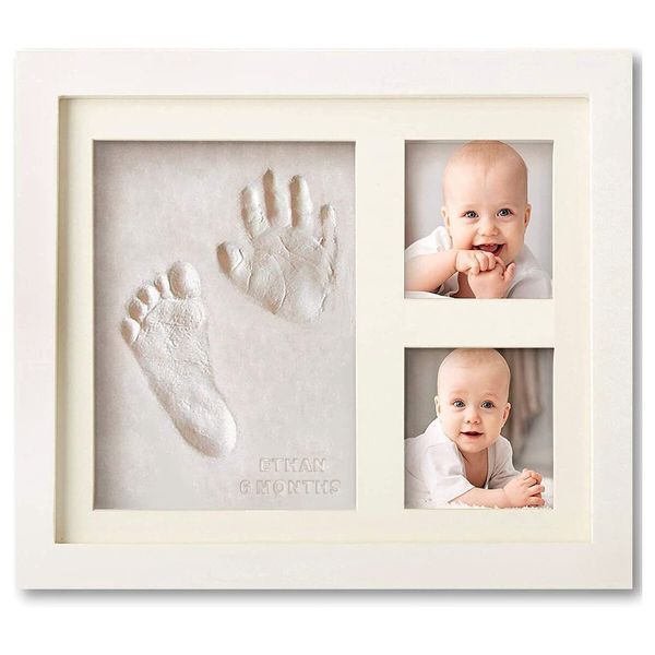 Baby Souvenirs Handprint Photo Frames  Clay Casting & Photo Memory Keepsake Frame, Baby Registry Gift & Baby Shower, Baby Boy Gift & Baby Girl Gift