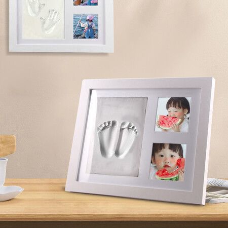 Baby Souvenirs Handprint Photo Frames  Clay Casting & Photo Memory Keepsake Frame, Baby Registry Gift & Baby Shower, Baby Boy Gift & Baby Girl Gift