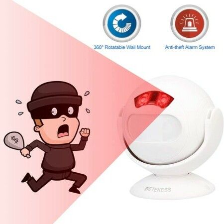 Motion Sensor Alarm,Wireless Infrared Home Security System for Home,Shop,Store