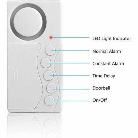 Freezer Door Alarm, Safety Window Alarm, 4 In 1 Door Sensor Chime Door Open Alarm Loud 108dB 1 pcs