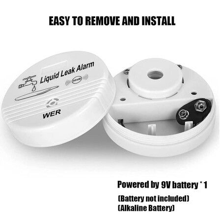 Water Leak Alarm, Leak Alert Water Detector for Home Use(Shipped Without Battery) 2 Pack